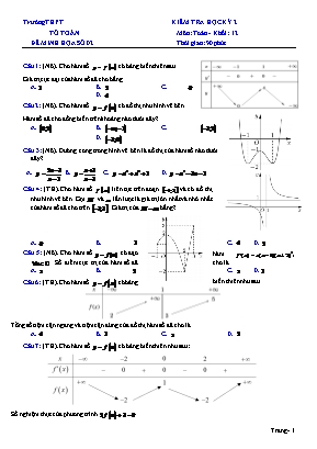 Đề kiểm tra học kì II môn Toán Lớp 12 - Đề minh họa số 2 (có đáp án)